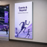 Wall-Mounted SEG Fabric display - 0.8" Depth