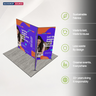 Exhibidor modular de luz SEG de 10 pies para ferias comerciales - Modelo 1