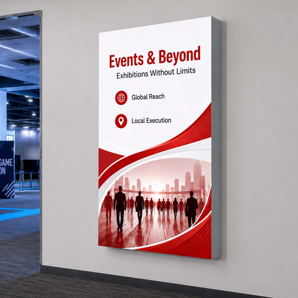 Wall-Mounted SEG Fabric display - 3.15" Depth