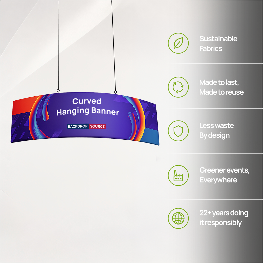Curved Hanging Banner