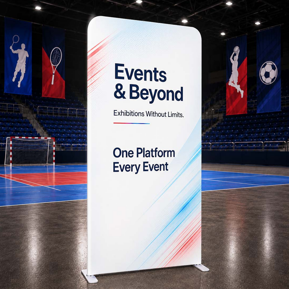 Portable 7.5ft High Fabric Exhibit Display