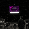 Backlit Cubic Fabric Hanging Banner