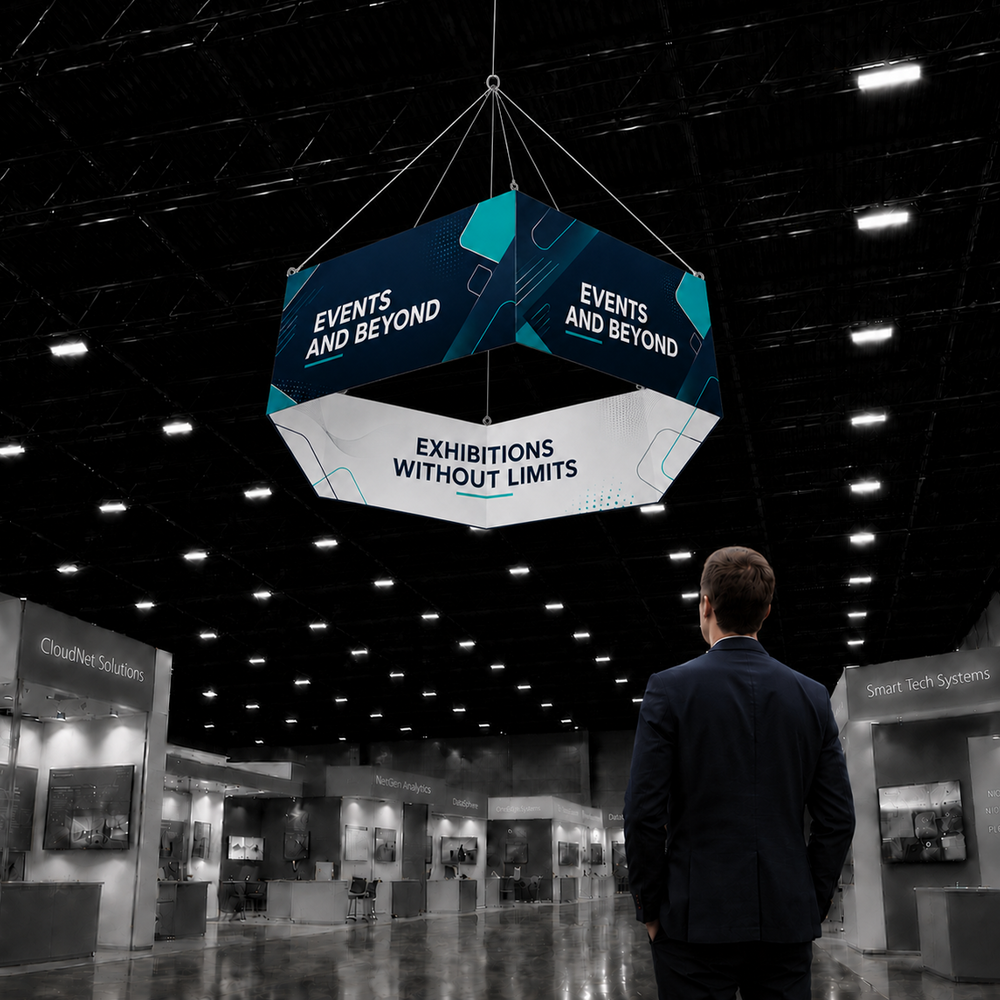 Sky Tube Hexagon Hanging Banner