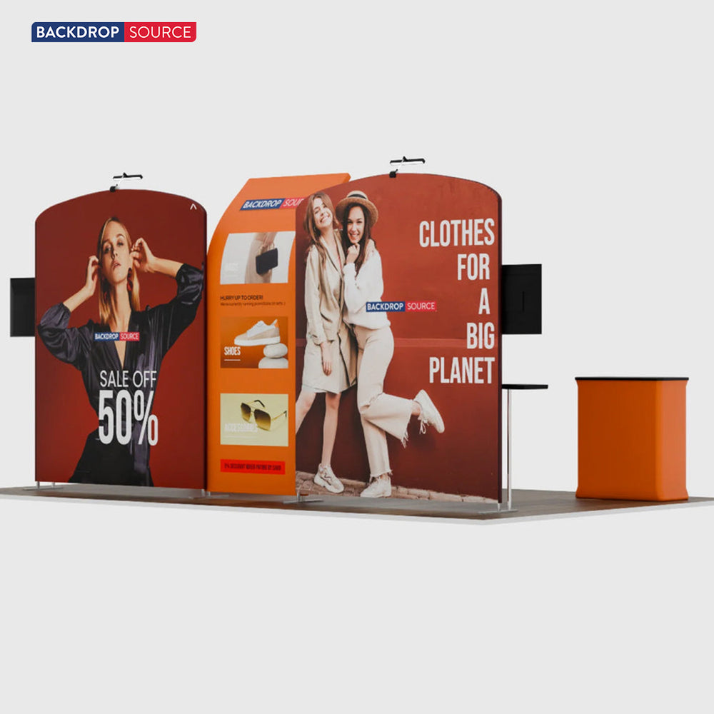 Portable Exhibit Display 20ft x 10ft - Model 9