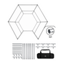 Recinto de stand de Vogue hexagonal
