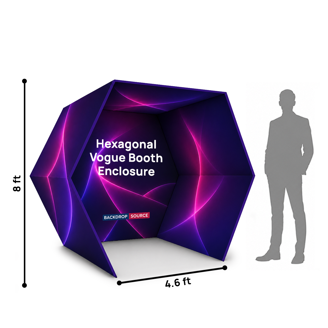 Recinto de stand de Vogue hexagonal