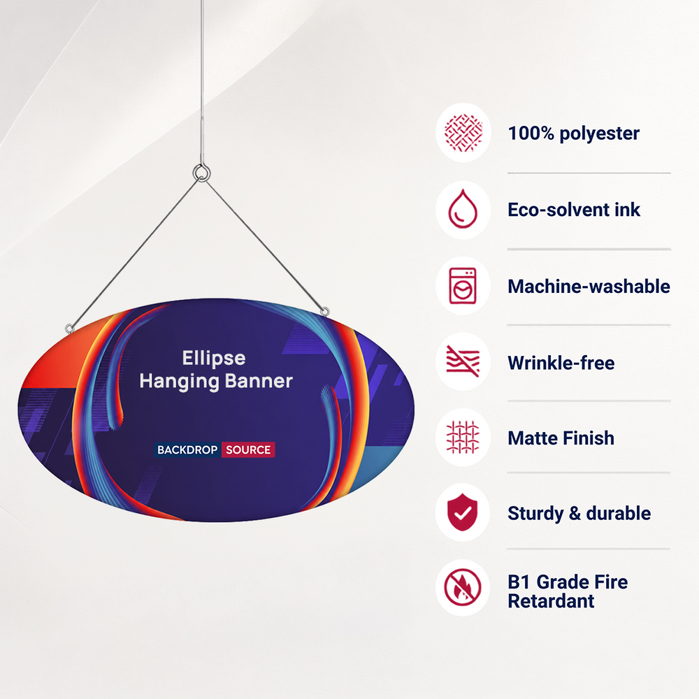 Sky Tube Ellipse Hanging Banner