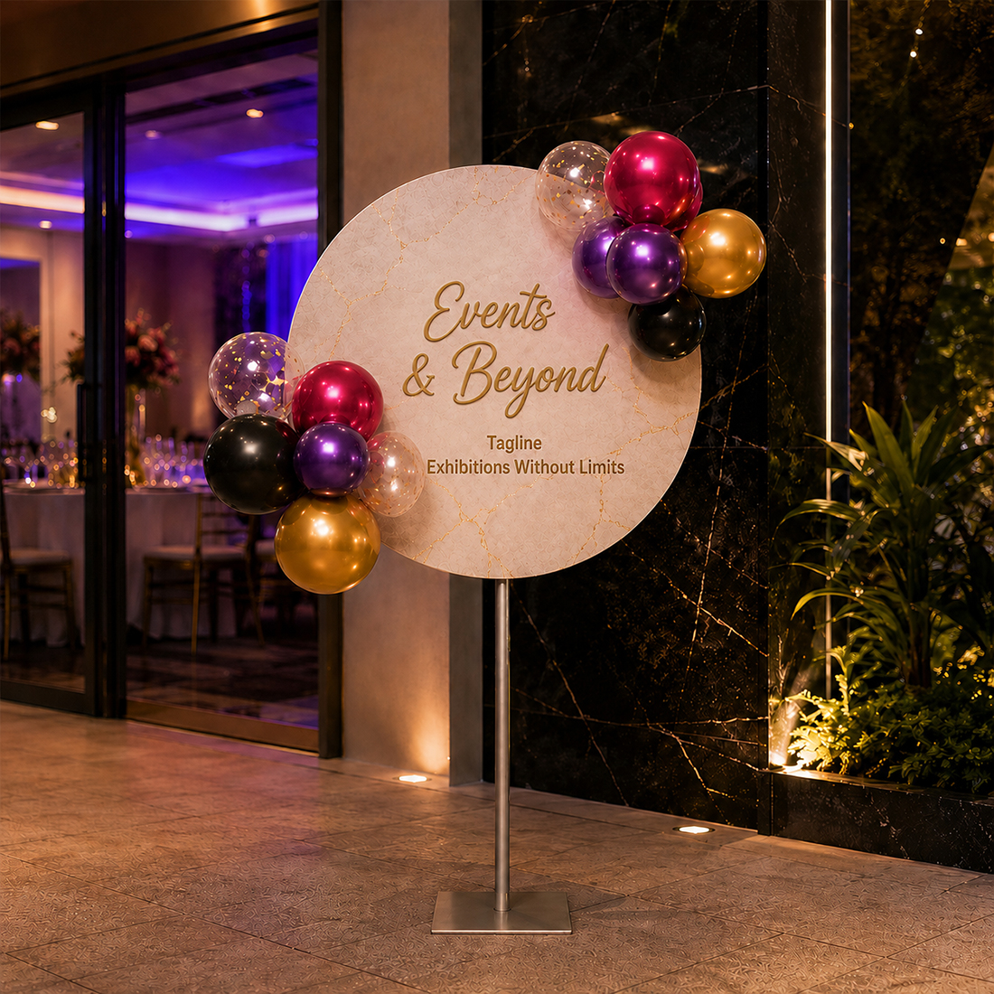 Soporte para globos de aluminio / Soporte para globos con signo de interrogación