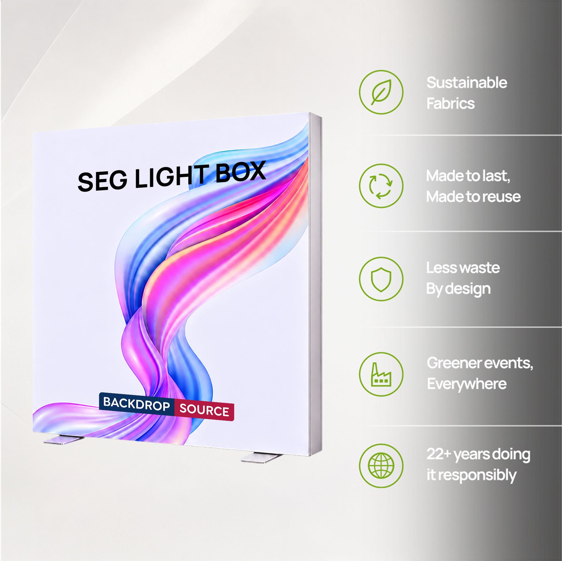 Backlit SEG Fabric Display Frame - 4.7inch Depth Aluminum Profile