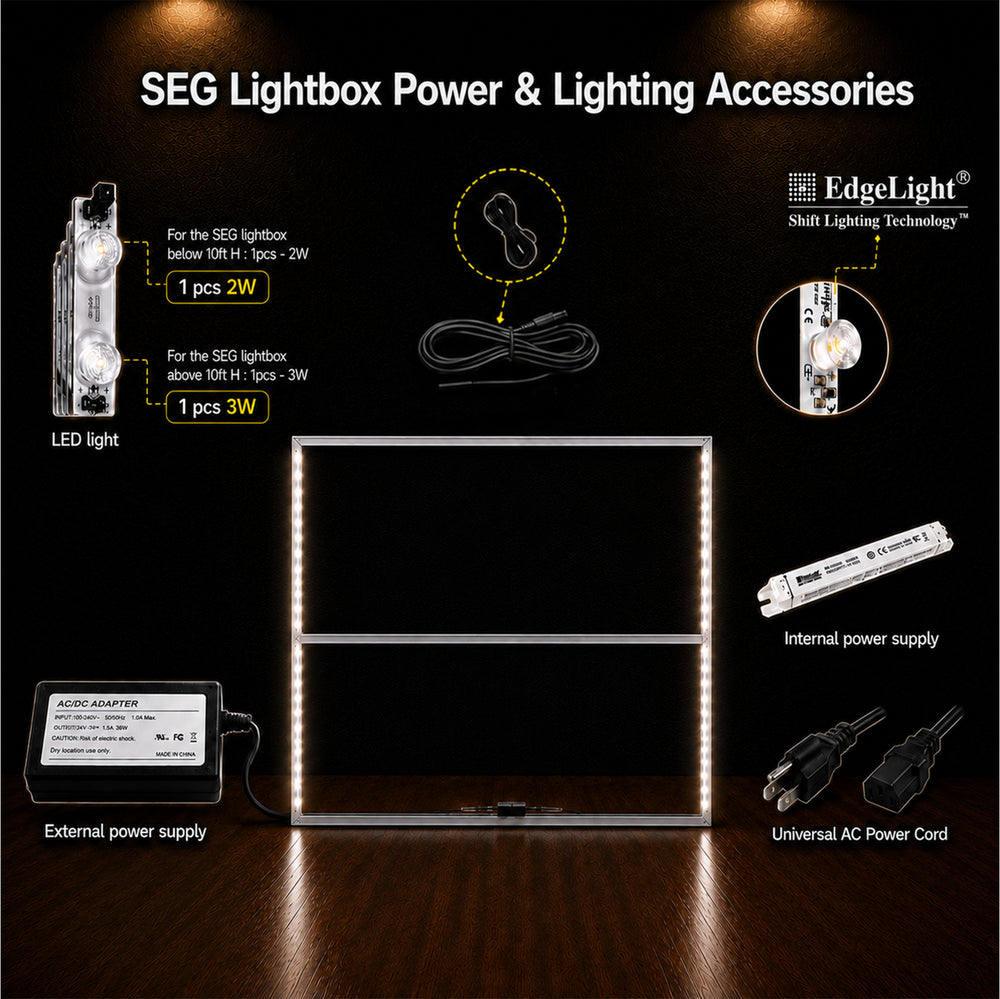 Backlit SEG Fabric Display Frame - 4.7inch Depth Aluminum Profile