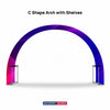 C Shape Tension Fabric Arch with Shelves