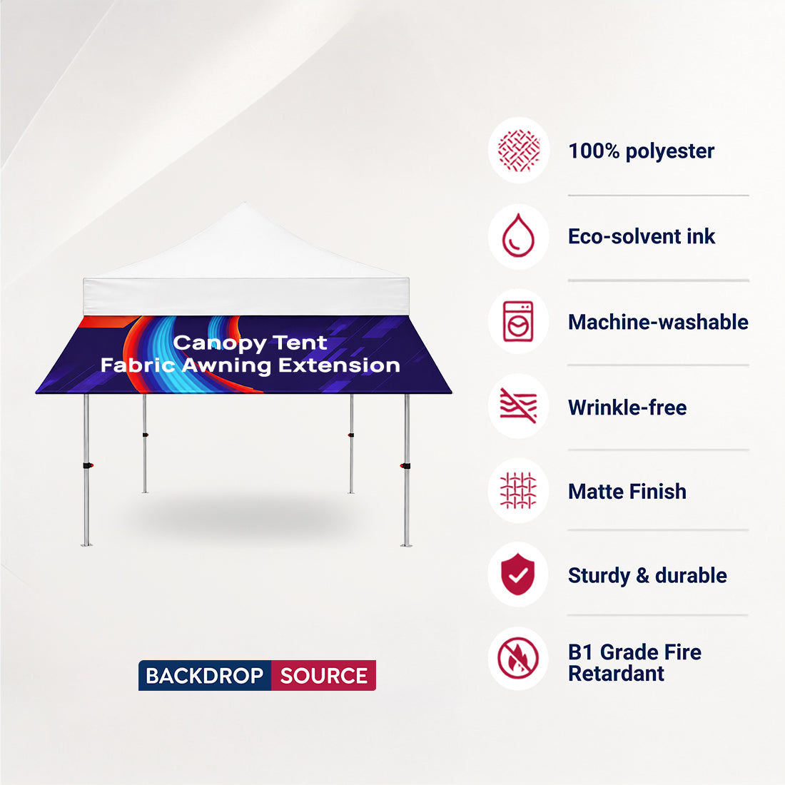 Canopy Tent Fabric Awning Extension