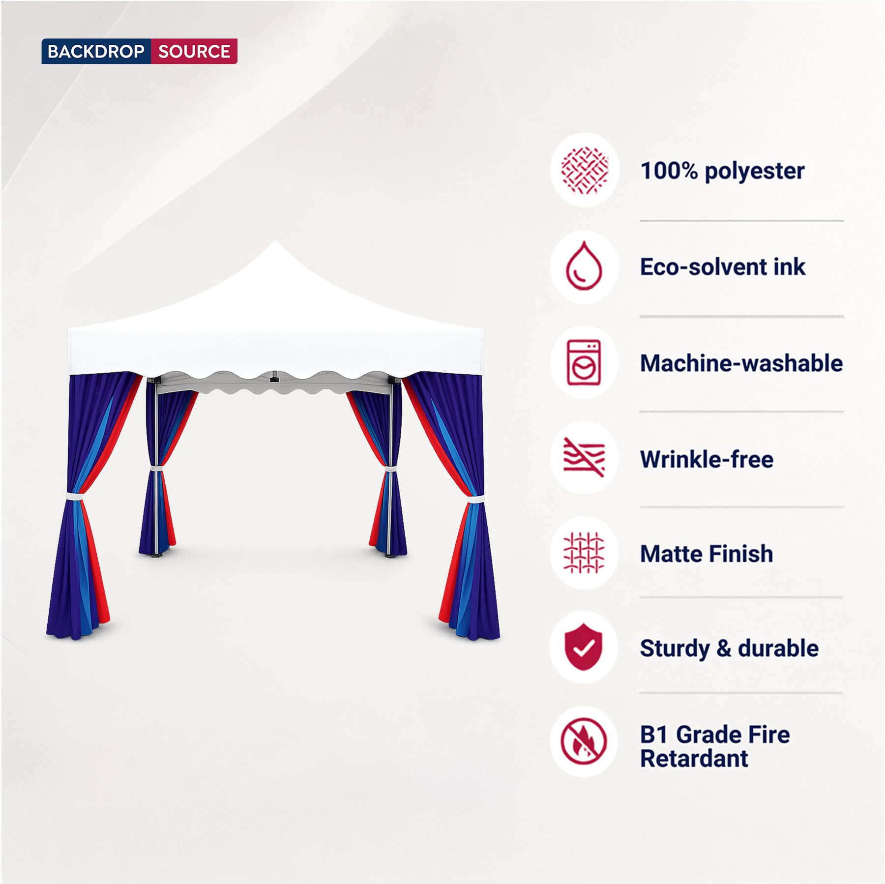 Canopy Tent Corner Curtains – Stylish & Functional Tent Accessory – Backdropsource