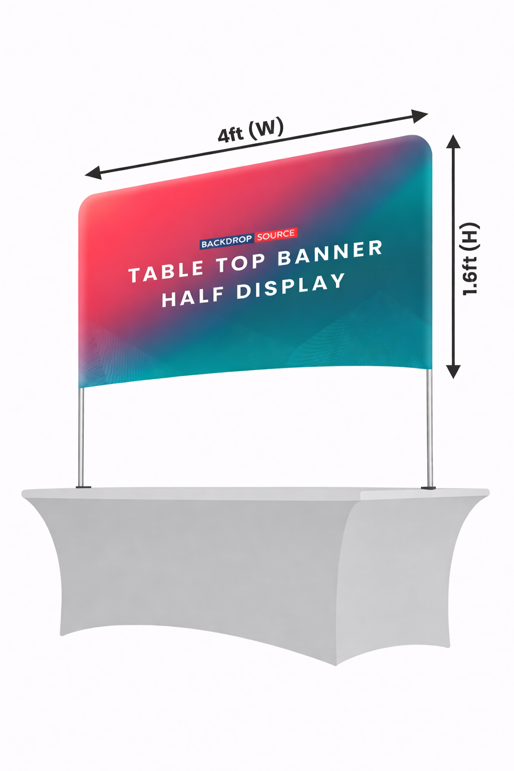 Table Top Banner Half Display | Compact Custom Table Sign USA ...