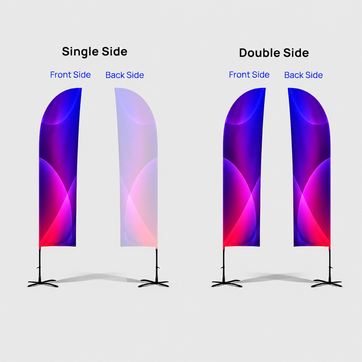 Bandera de plumas recta