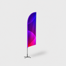 Angled Feather Fabric Flag