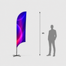 Concave Feather Fabric Flag