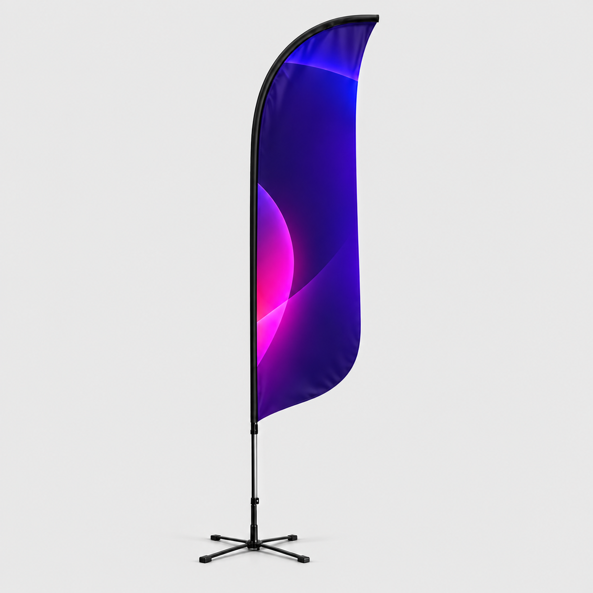 Duplex Printing Shark Fin Flag with Uni-Fit Pole