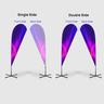 Duplex Printing Teardrop Advertising Flag