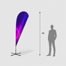 Duplex Printing Teardrop Advertising Flag