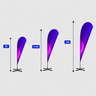 Teardrop Feather Flag with Uni-Fit Pole