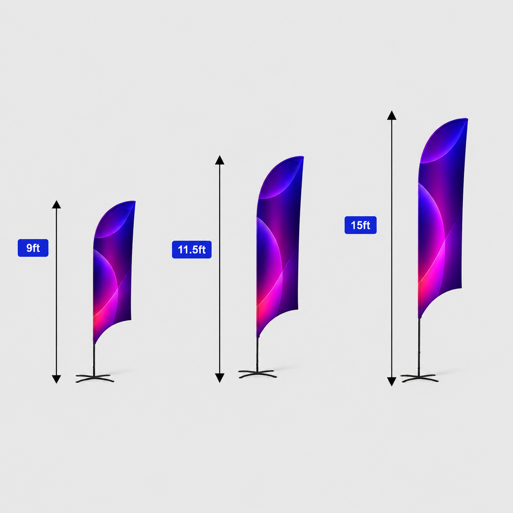 Concave Feather Flag with Uni-Fit Pole