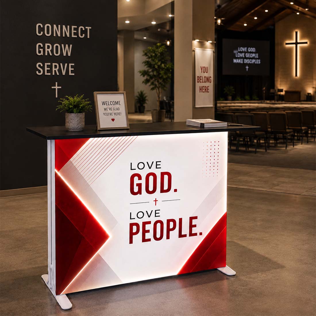 Church Backlit SEG Counter Display