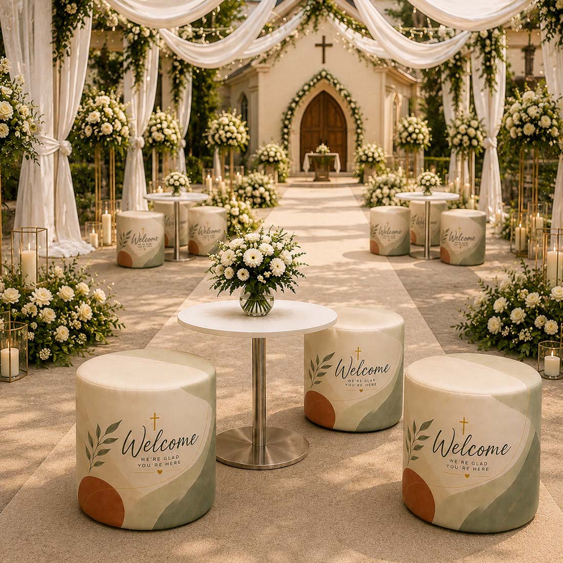 Church Round Communion Table Cover