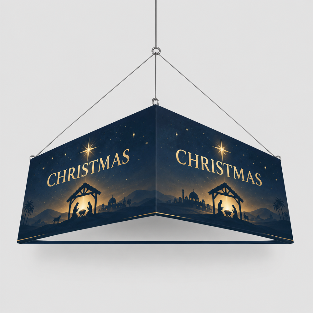 Church Triangle Hanging Banner