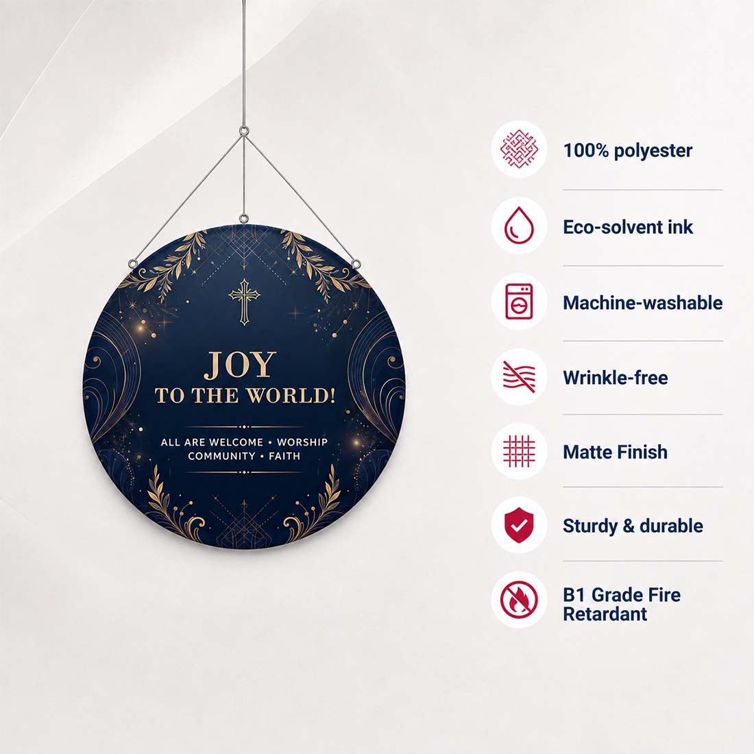Church Vertical Disc Banner