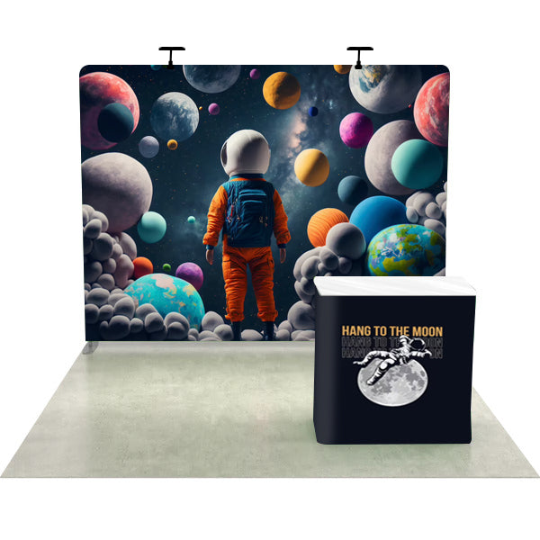 10ft x 10ft Straight Exhibit Pro 3-in-1 Display Kit with Illume Lights - Backdropsource