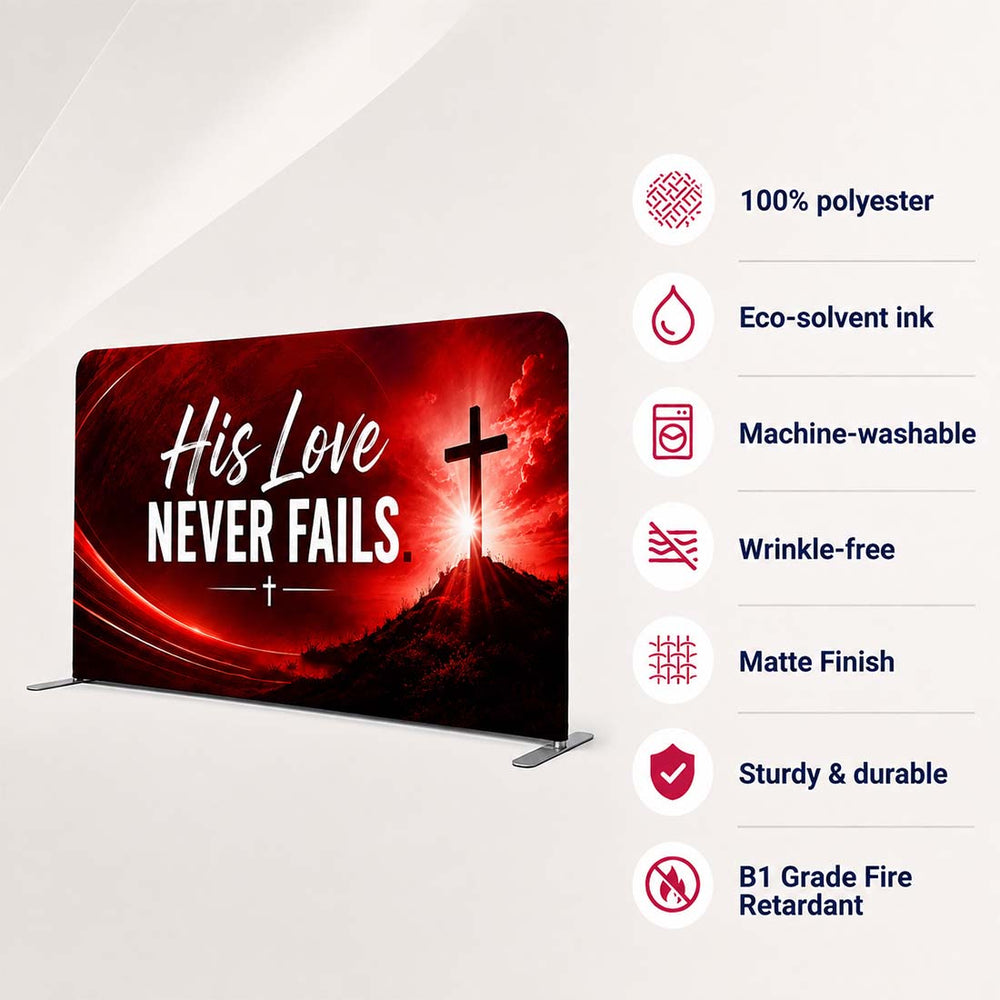 Church Compact Stage Backdrop (10ft W x 3ft H)