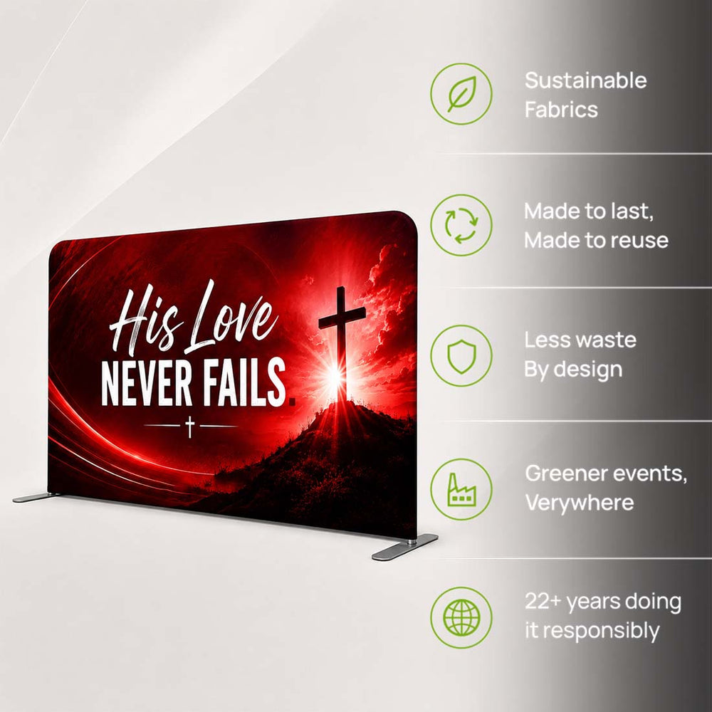 Church Compact Stage Backdrop (10ft W x 3ft H)
