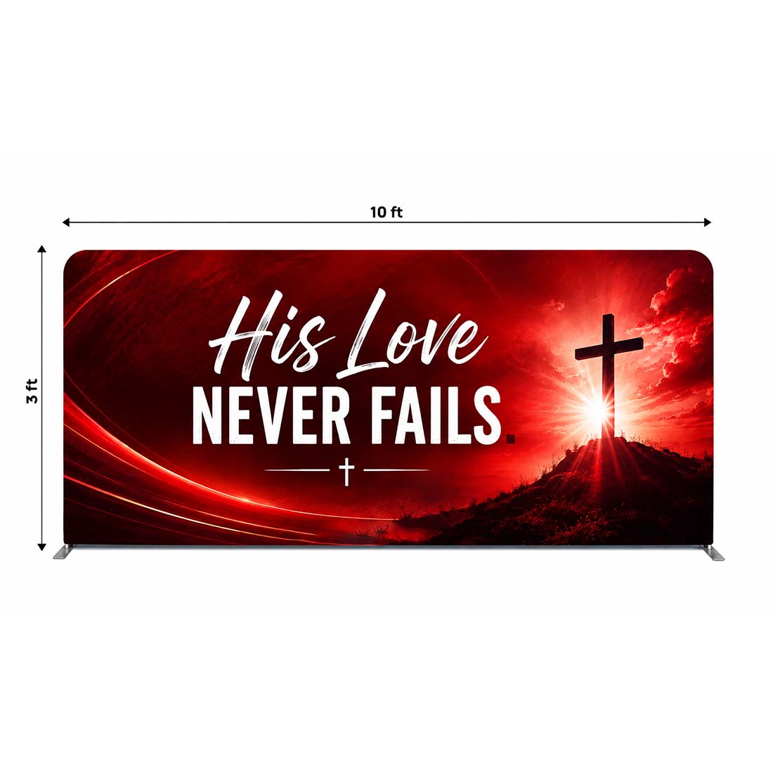 Church Compact Stage Backdrop (10ft W x 3ft H)