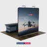 Compact 10x10 Booth Kit with Backwall and Table Cover