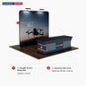 Compact 10x10 Booth Kit with Backwall and Table Cover