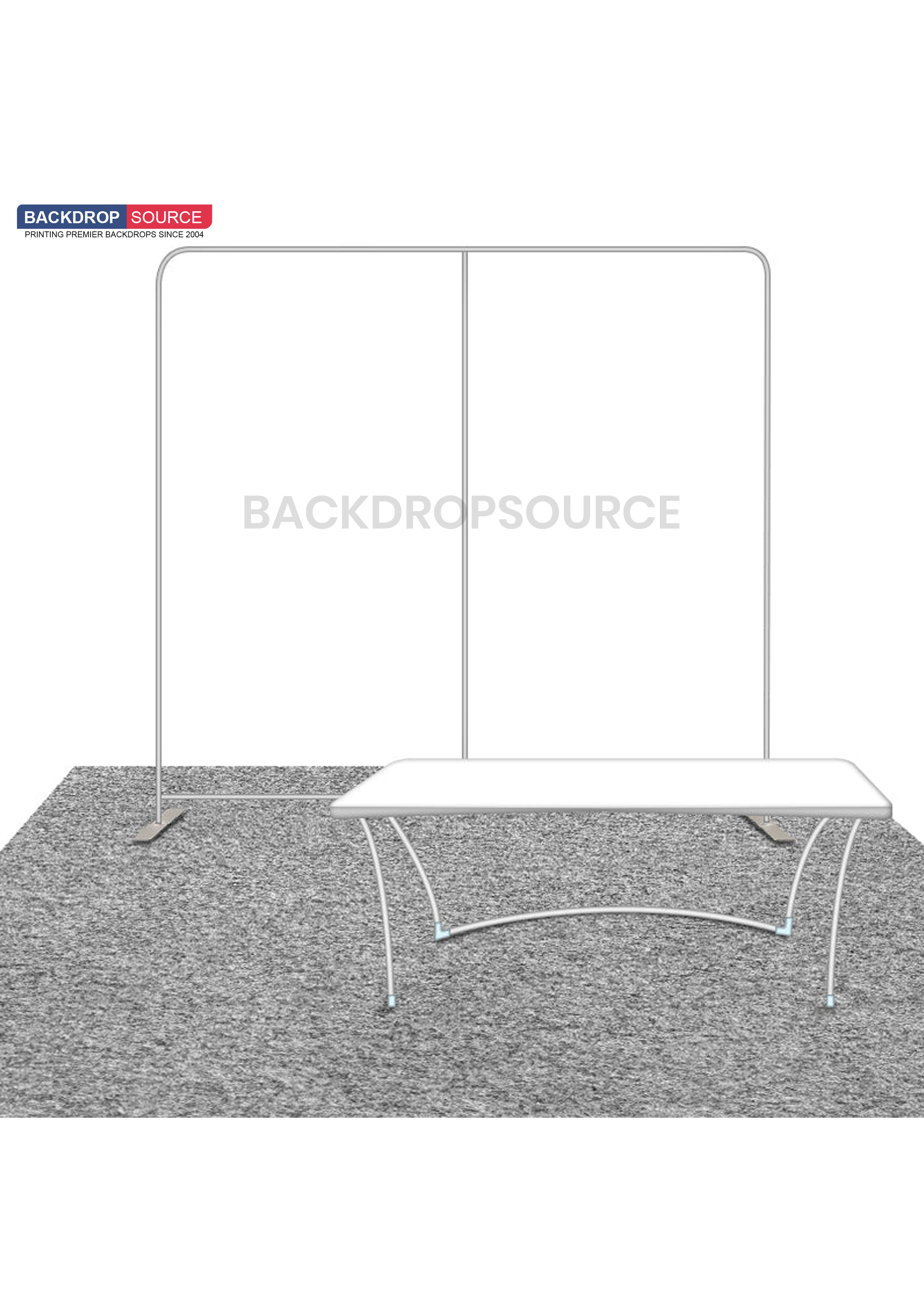 Compact 10x10 Booth Kit with Backwall and Table Cover | Trade Show ...