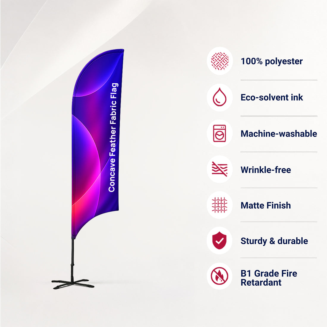 Concave Feather Flag with Uni-Fit Pole