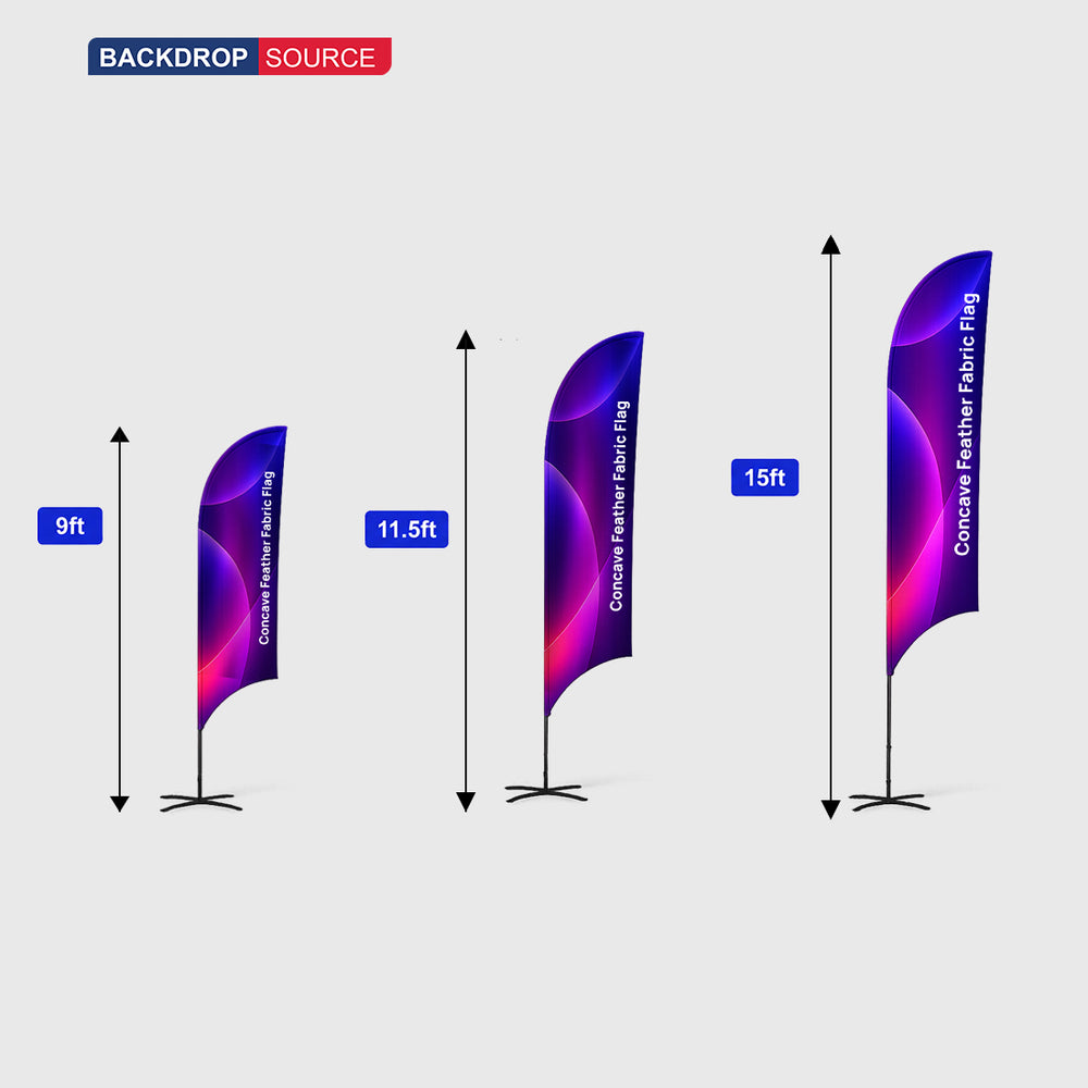 Concave Feather Flag with Uni-Fit Pole