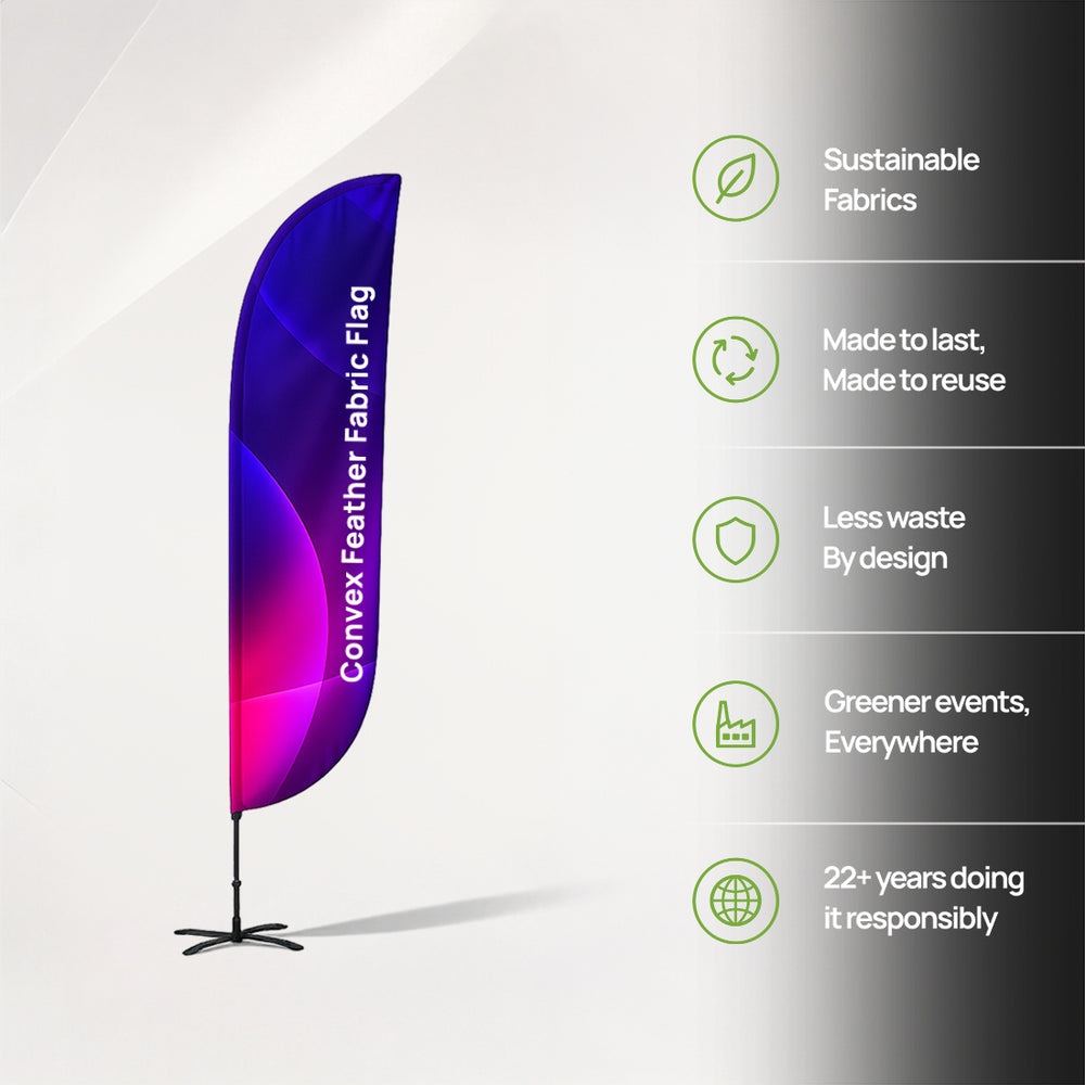 Convex Feather Flag with Uni-Fit Pole