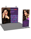 10x10 Booth Kit with Backwall and Rollup Banner Stand - Backdropsource
