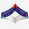 Curved Square Quad Hanging Banner