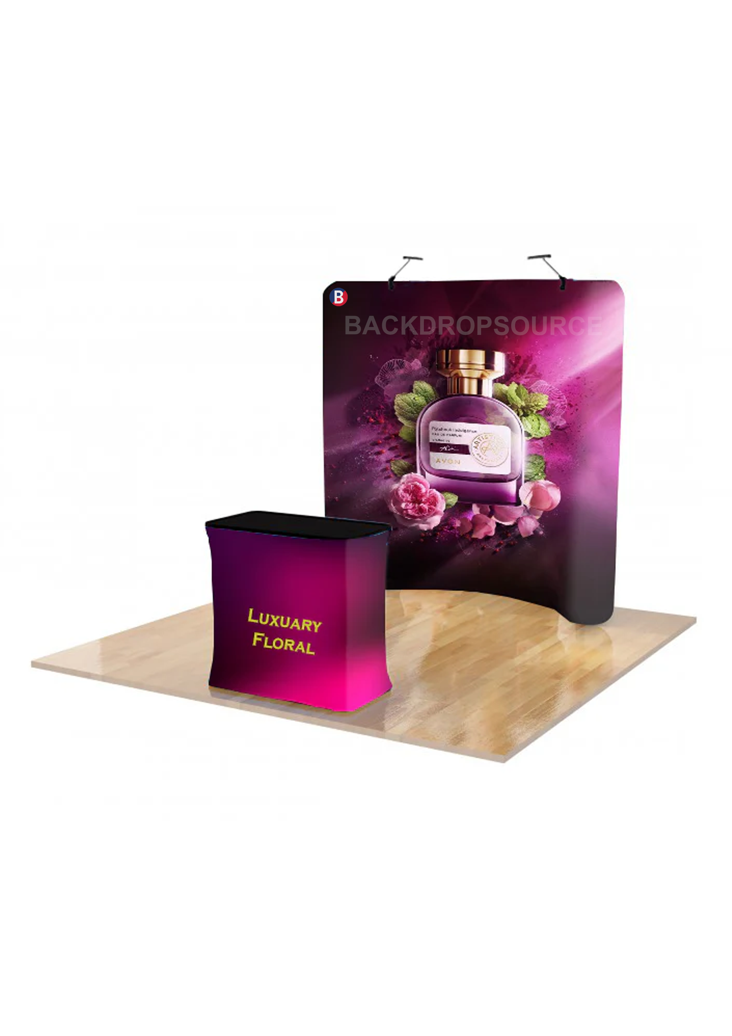 Product Kit Display Curved 10ft Exhibit Pro 3-in-1 Kit with Illume Lights | Trade Show ...