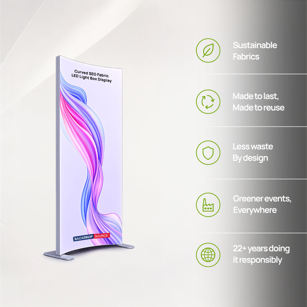 Curved SEG Fabric LED Light Box Display