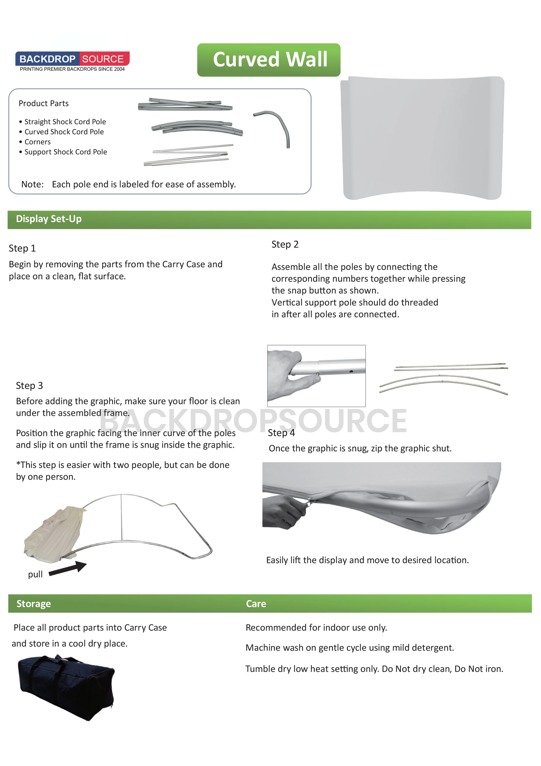 Curved Tension Fabric Portable Media Wall