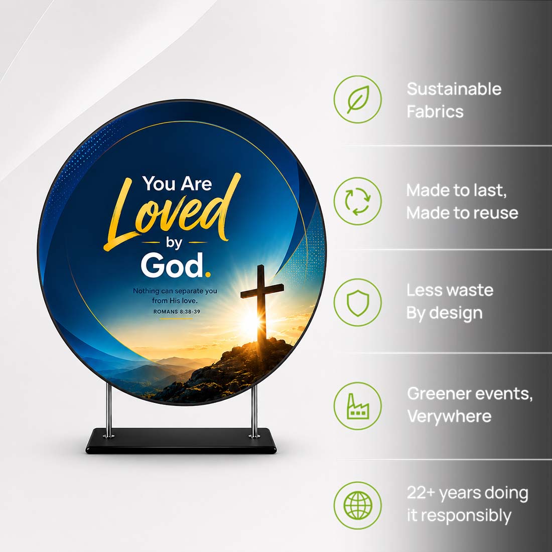 Church Custom Circle Stage Backdrop