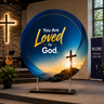 Church Custom Circle Stage Backdrop