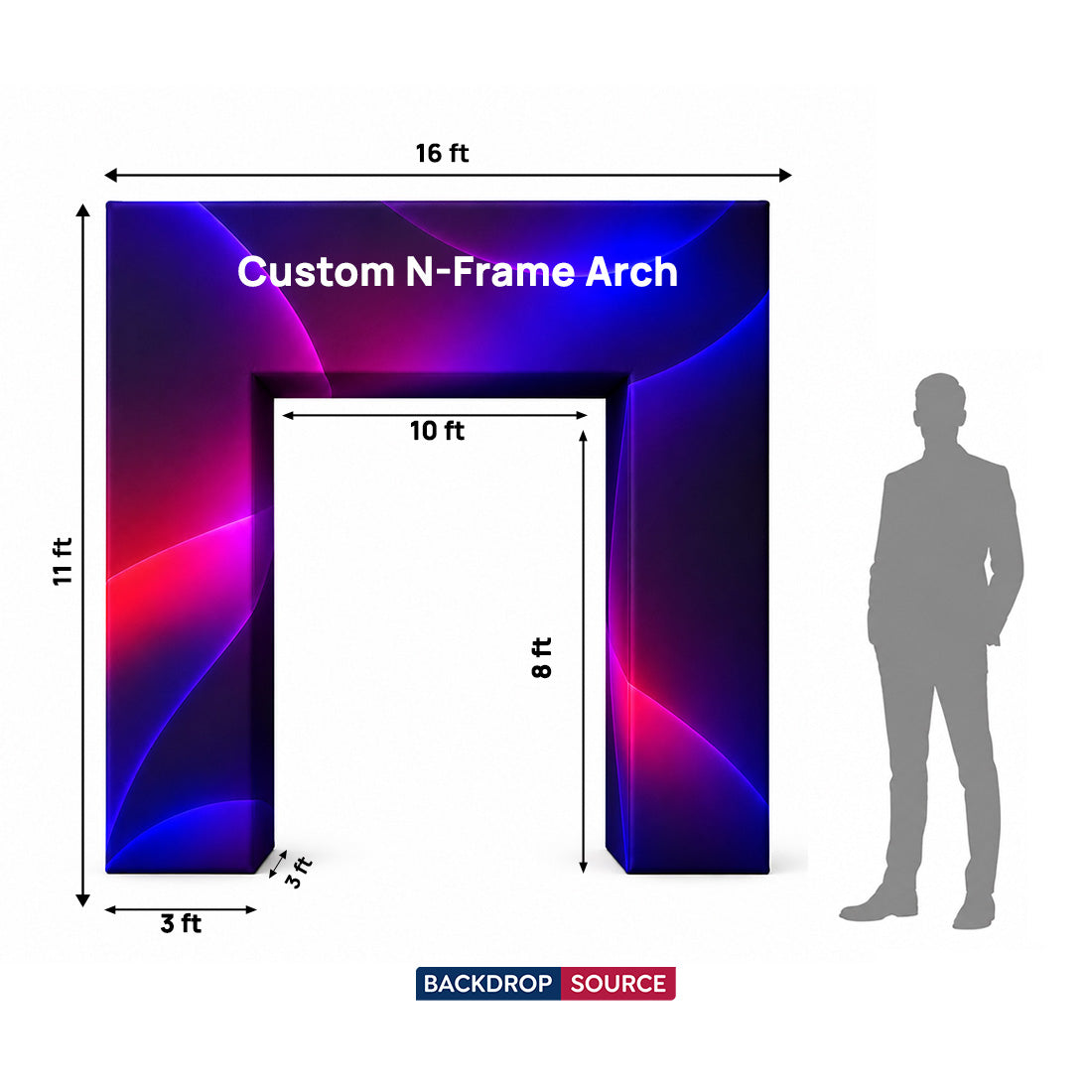 Arco para eventos con estructura en N personalizado