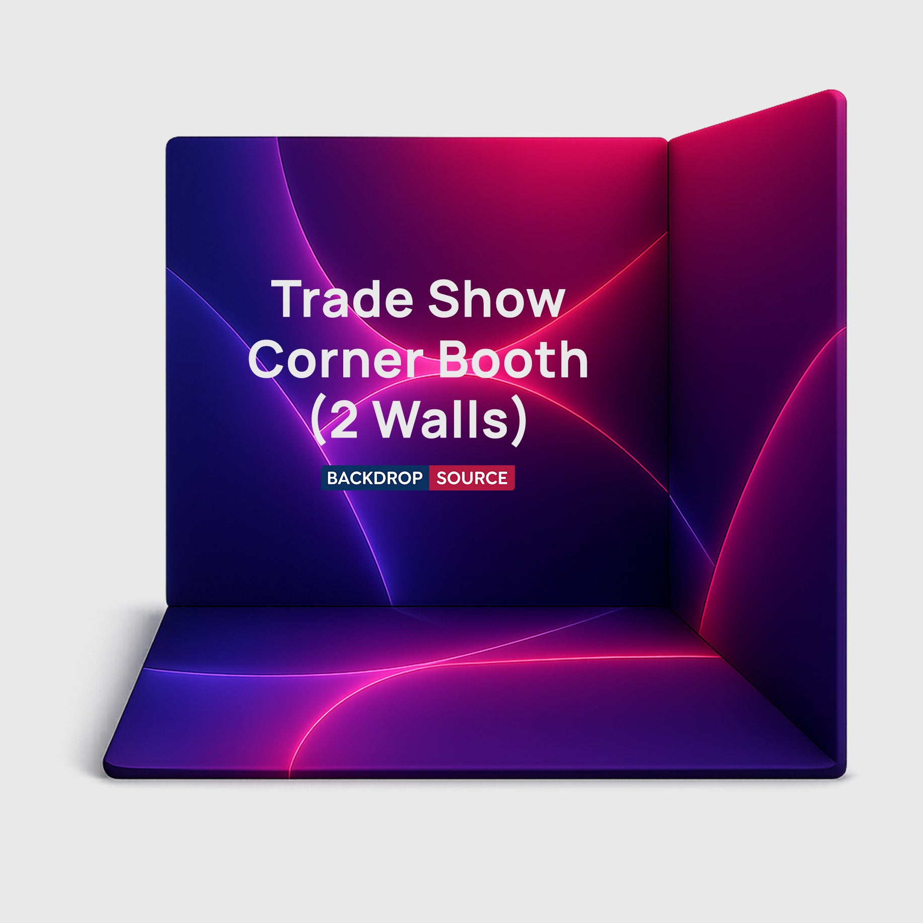 Custom Printed Trade Show Corner Booth (2 Walls)