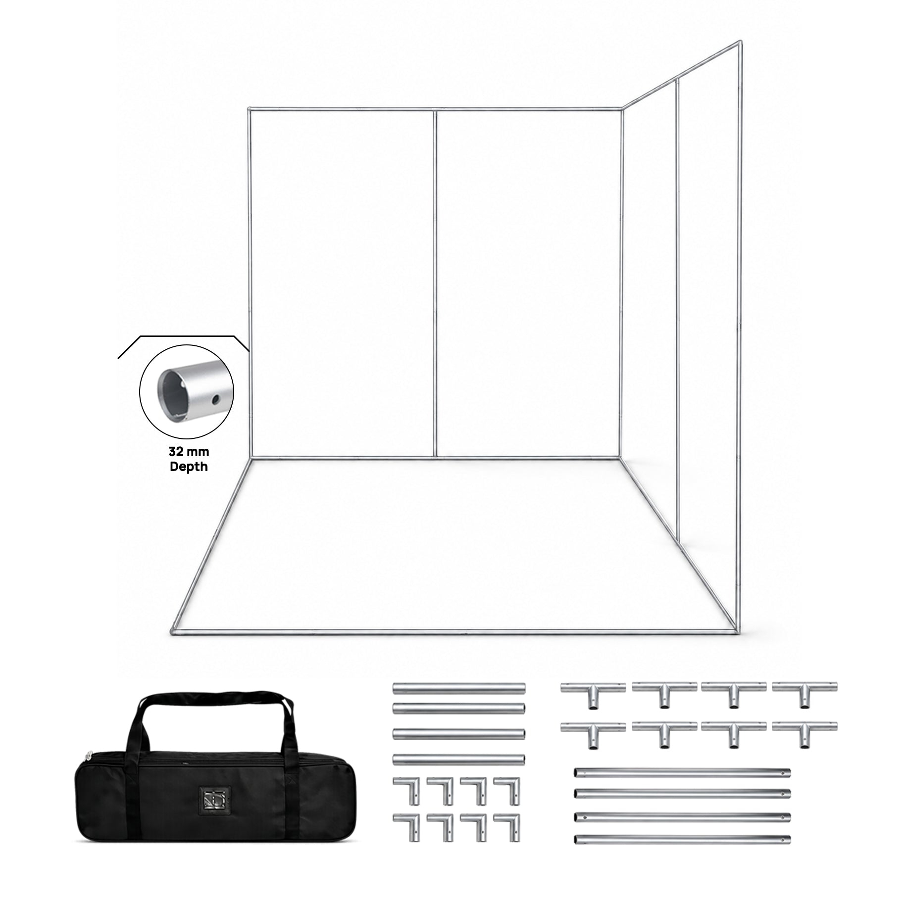 Custom Printed Trade Show Corner Booth (2 Walls)